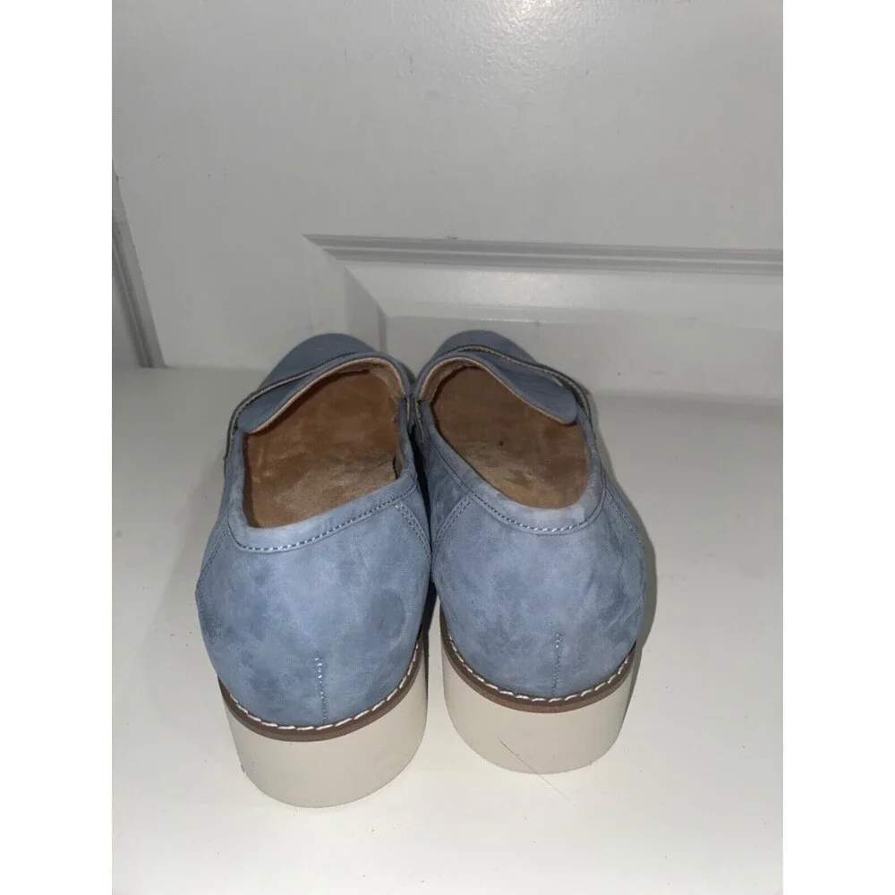 Vionic Light Blue Suede Penny Loafers - Picture 8 of 12